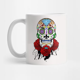 Sugar Skull and Roses Mug